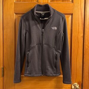 The North Face Women’s Dark Gray Zip-Up Sweater. Size small